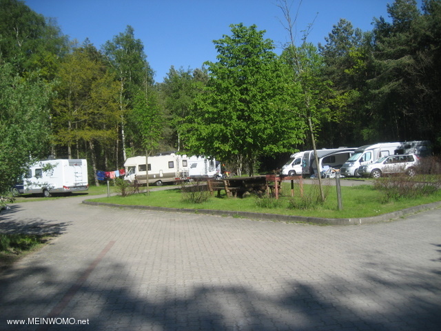 Der eigene Womo-Stellplatz auf dem Campingplatz Nonnevitz