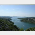 Skradin - Blick auf die Krka u. Prokljanso Jezero 