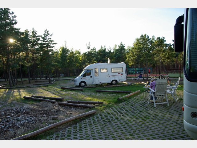 Litauen Kurische Nehrung bei Nida Campingplatz  Sept.-Okt 2009 weiter Stellpltze